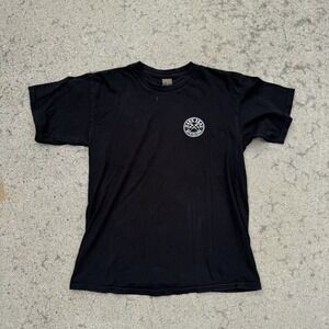 Dark Seas Black Skull Graphic T-Shirt Crew Neck Short Sleeve Men's Size M